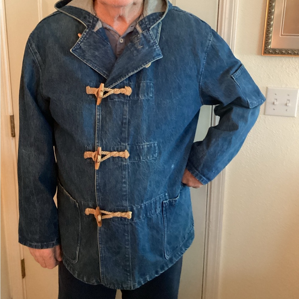 Vintage Polo Ralph Lauren Denim Jean Hooded Jacket